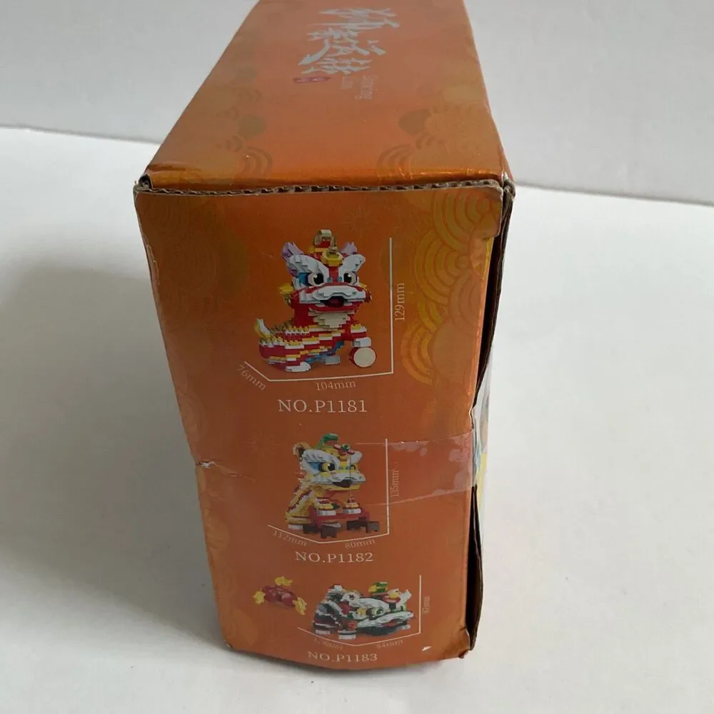 YKO Chinese New Year Dancing Lion 1468 Piece Mini Block Building Kit Ages 14+